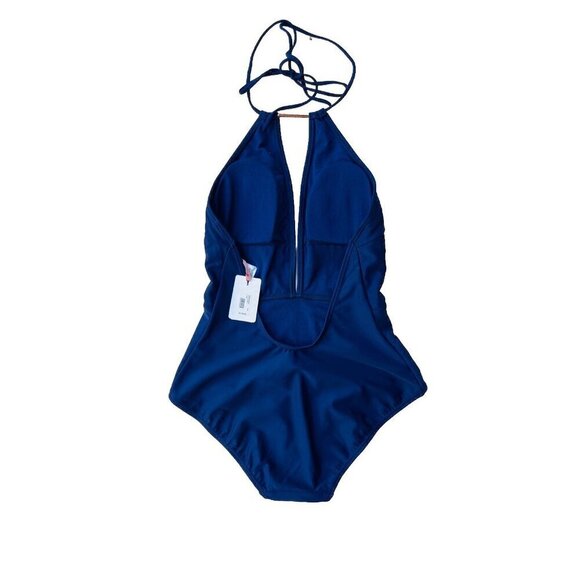 Ted Baker London Pikaa Halter one piece Swimsuit Navy size 3 = US Size 8-10 - Picture 2 of 8
